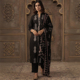 印度传统服饰异域风气质印花纯棉春夏款 黑色三件套 V领成人七分袖