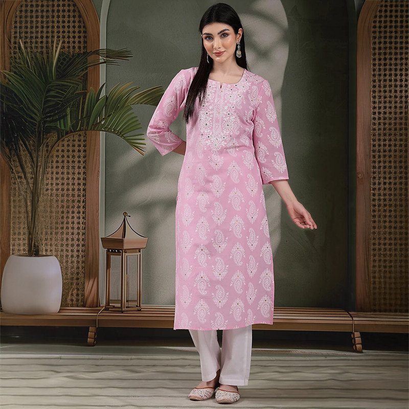 印度女装休闲薄款传统异域风纯棉刺绣圆领中长款粉色七分袖上衣,女装/女士精品,民族服装/舞台装,淘宝优惠券,粉丝福利购,淘宝优惠卷