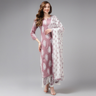 印度民族风服饰成人女装 传统进口春夏印花棉绸圆领三件套日常休闲