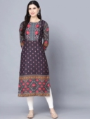 印花开叉上衣女 2春季 印度进口服饰圆领七分袖 棉 新款