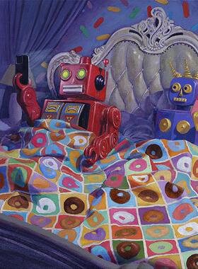 埃里克·乔伊娜ERIC JOYNER 机器人家庭温馨正品亲签限量版画壁画