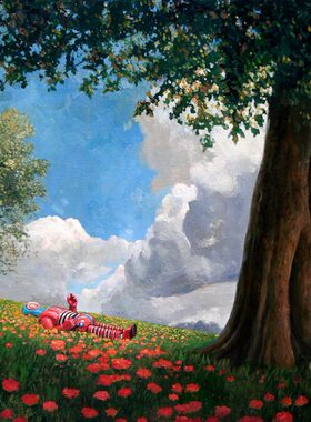 埃里克·乔伊娜ERIC JOYNER 白日梦 花园蓝天限量版画 收藏艺术品