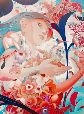 现货James Jean詹姆斯简 新工艺觅食者III 限量版画