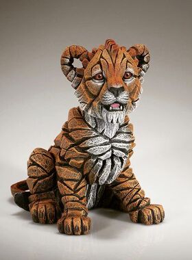 马特·巴克利 小老虎野生动物 纯手工 亲签可爱雕塑摆件工艺品