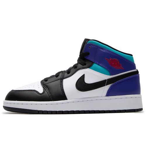 耐克 Air Jordan 1 AJ1 黑紫色 中帮 大童款 休闲板鞋 DQ8423-154