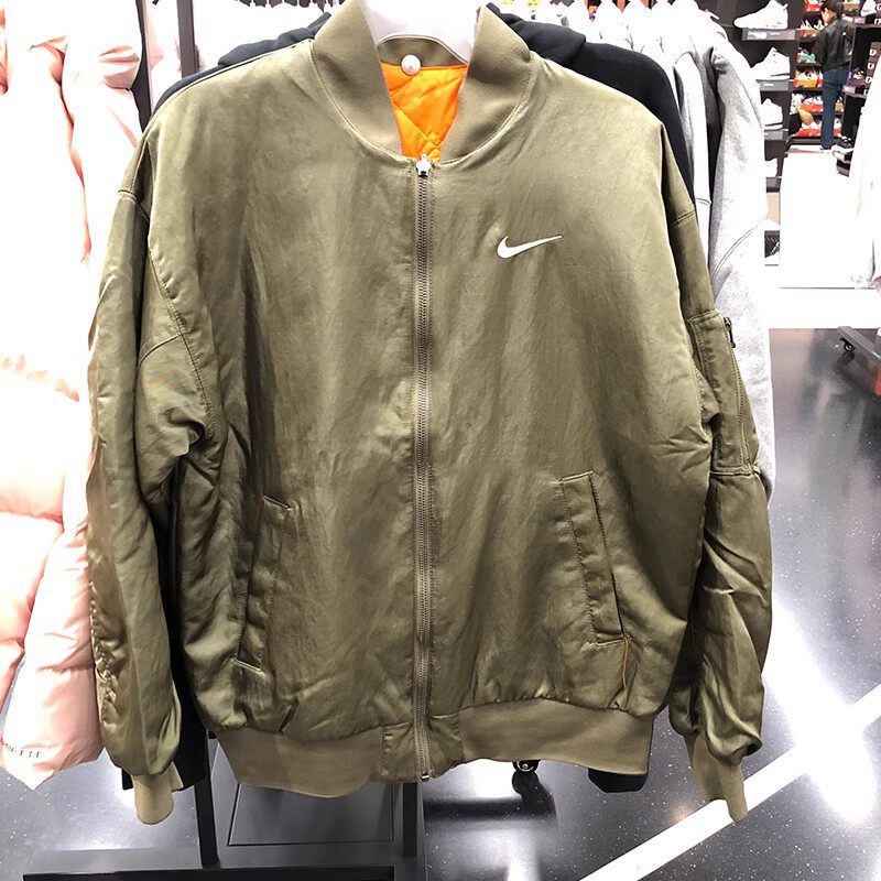 Nike/耐克女子双面穿夹克休闲运动棉服外套棒球服 DV7877-222