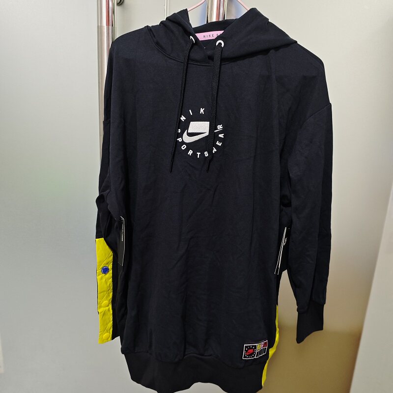 耐克NIKE 女子NSW连帽套头中长款卫衣连衣裙AR2836-BV5984