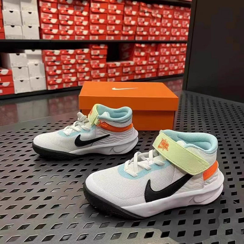 耐克/NIke儿童舒适轻便耐磨魔术贴篮球运动休闲鞋 HJ3497-101