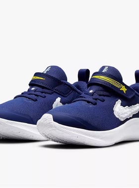 耐克Nike 中童男女童魔术贴运动轻便透气休闲运动鞋DD0750-DD0751