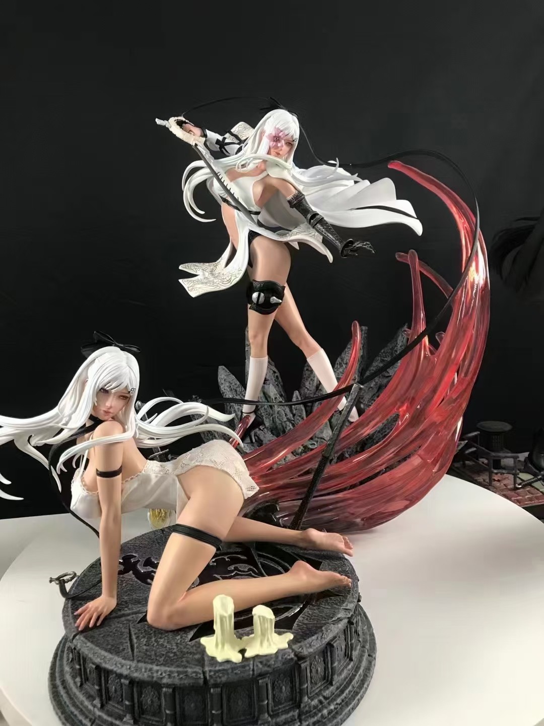 热火gk定制 现货 龙背上的骑兵 高配版双头雕双身体 雕像模型手办