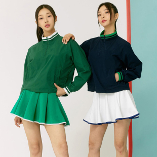 网球服套装女士运动休闲上衣新款白色百褶裙跑步女运动套装女秋冬