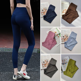 高腰瑜珈裤女士健身房穿搭运动裤女健身房专用蜜桃臀马拉松跑步裤