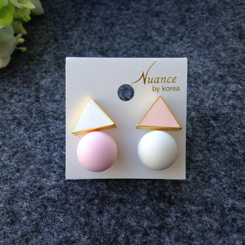 甜美糖果色ins小众设计感耳环女