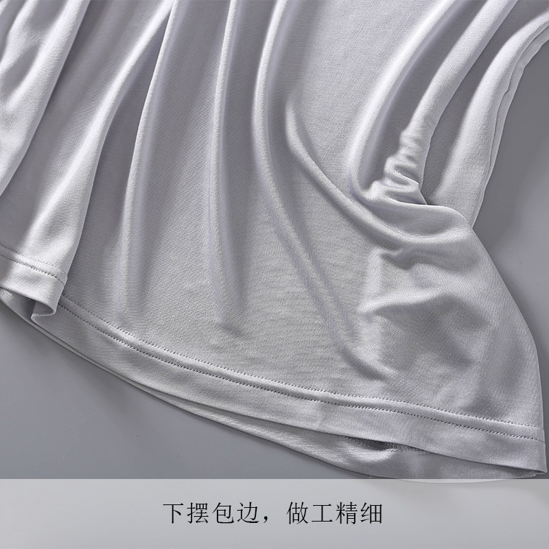 고급 뽕나무 실크 남성용 조끼 실크 루즈한 여름 민소매 속옷 대형 니트 탑 남성용 넓은 어깨 조끼