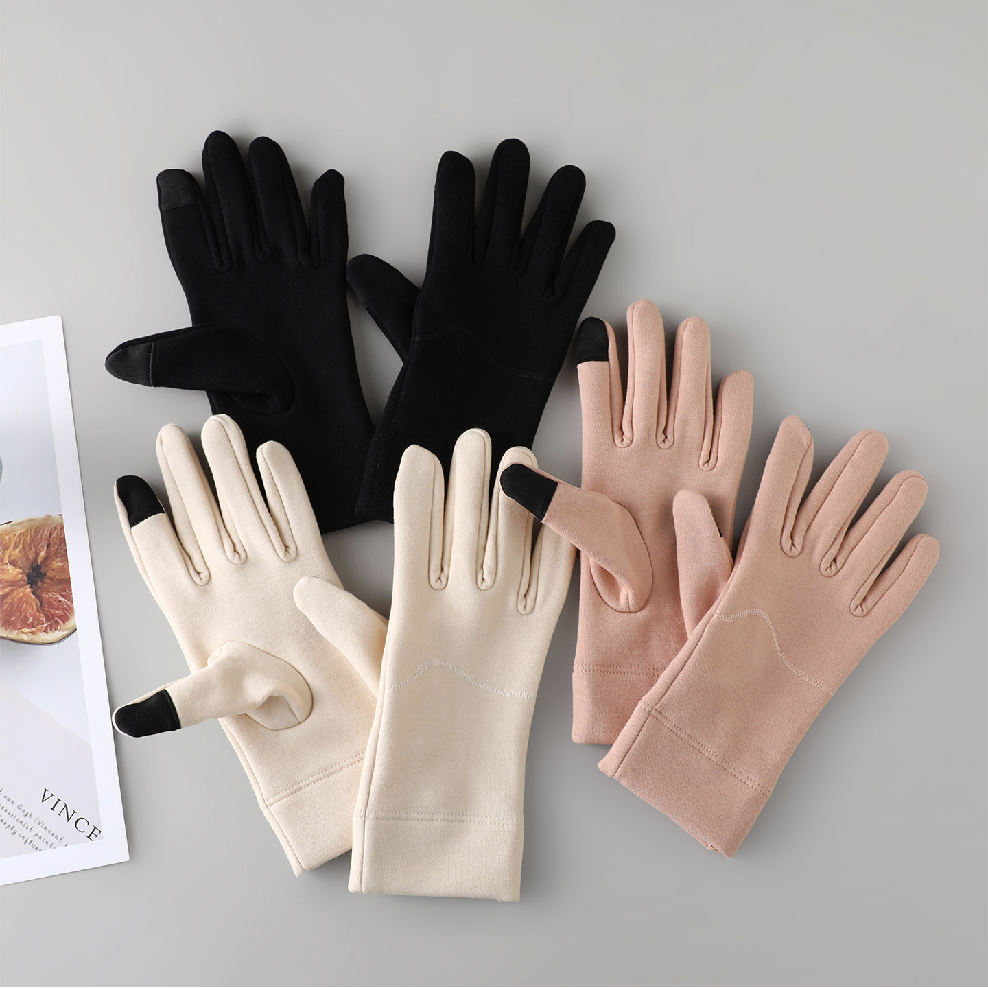 桑蚕丝羊毛柔软舒适保暖手套