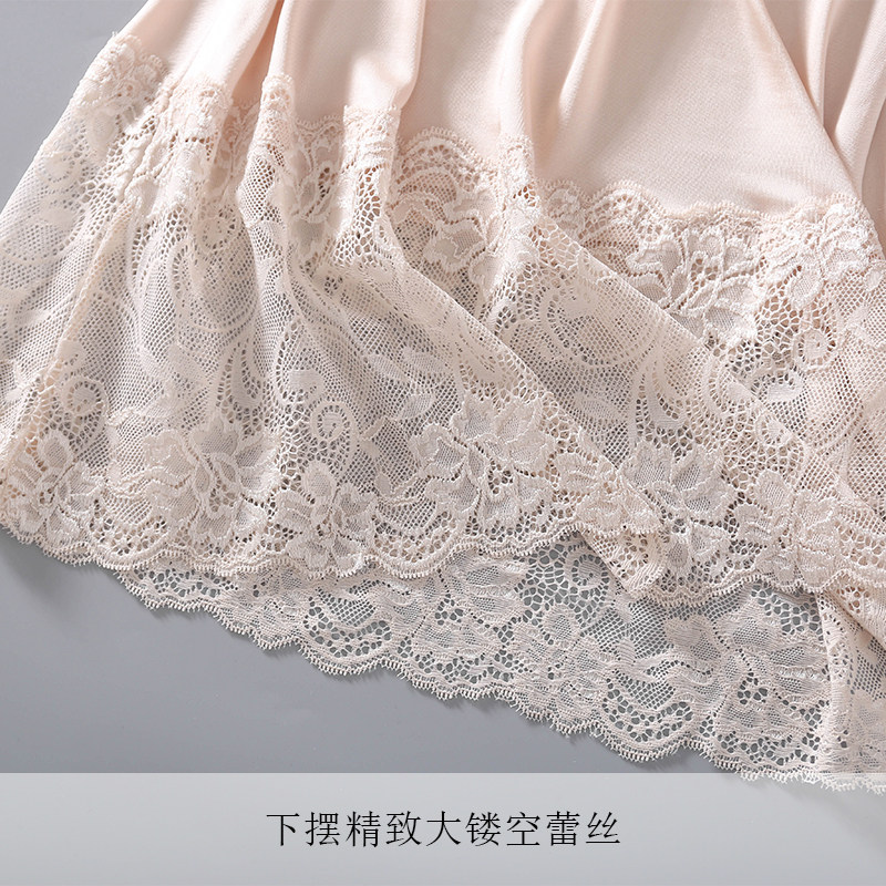 하이 엔드 뽕나무 실크 바닥 스커트 니트 실크 서스펜더 섹시한 잠옷 여성 여름 서스펜더 바닥 스커트 긴 페티코트