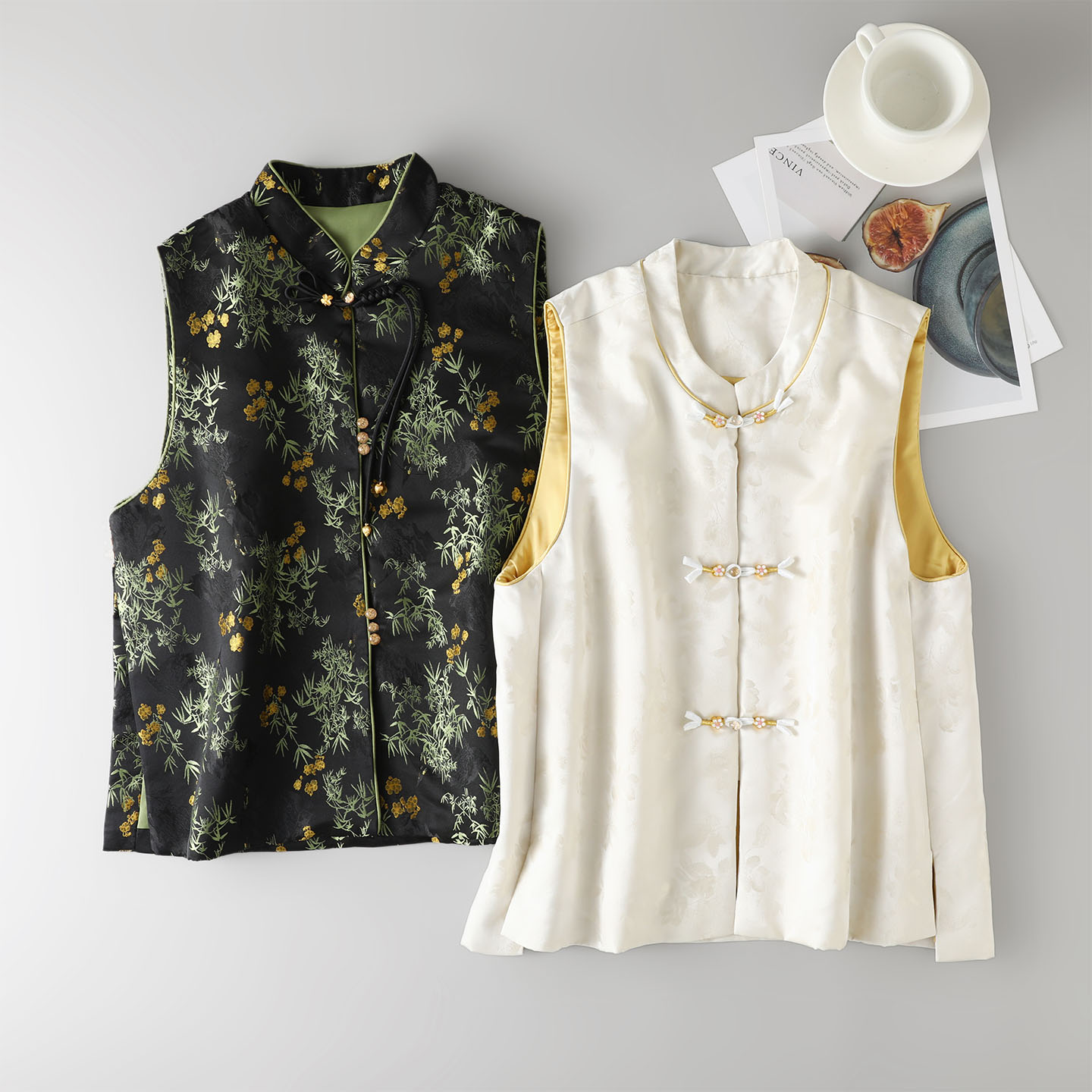 100%桑蚕丝填充保暖马甲