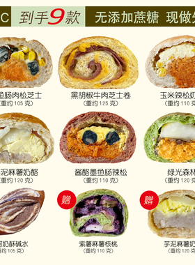 到手9款手工欧包不添加蔗糖全麦面包现做先发早餐健身代餐烘焙