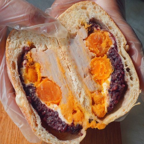 咸蛋五重奏全麦欧包轻食粗粮面包健身代餐健康手作0添蔗糖精0添油