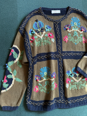 东欧民俗 花卉植物图腾｜Handknit 手工编织刺绣艺术外套