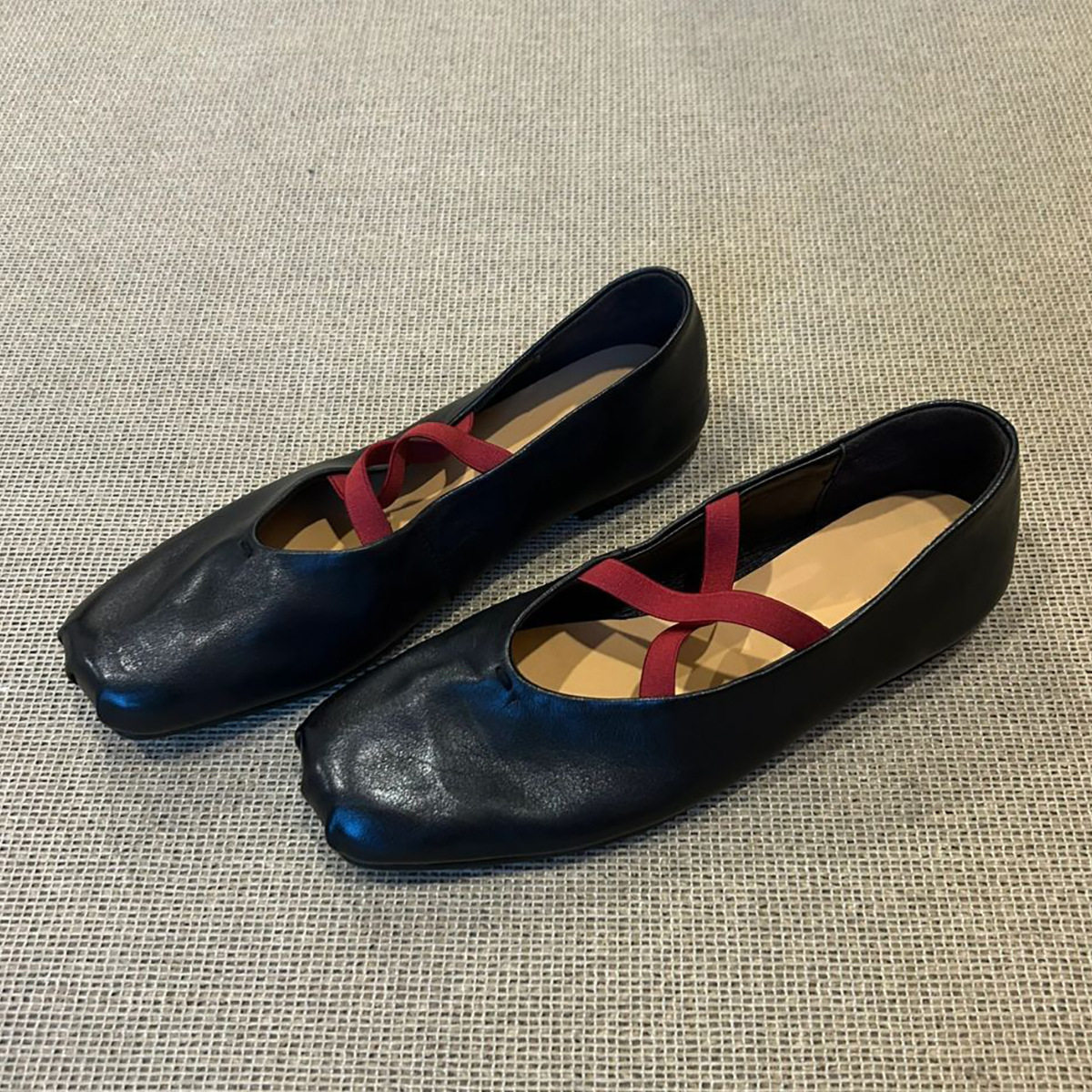 羊皮版~方头交叉带芭蕾舞鞋复古平底小皮鞋百搭浅口玛丽珍单鞋女,女鞋,浅口单鞋,淘宝优惠券,粉丝福利购,淘宝优惠卷