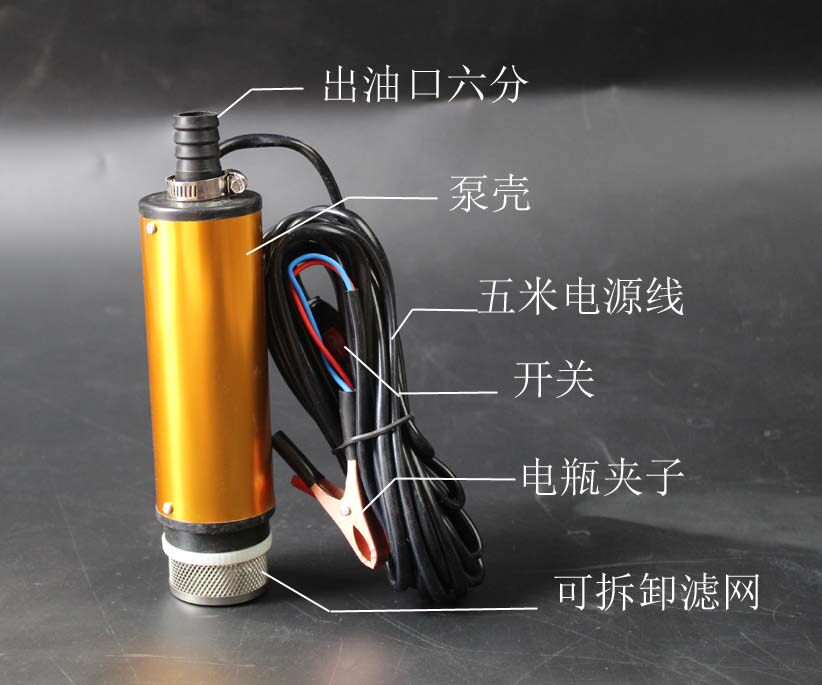 电动小油泵12v24v柴油泵抽水泵潜水泵电动泵抽水小型柴油泵家用款