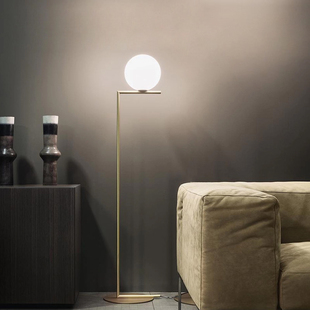 法式中古Ic落地灯北欧设计师简约 Lights圆球玻璃客厅卧室书房灯