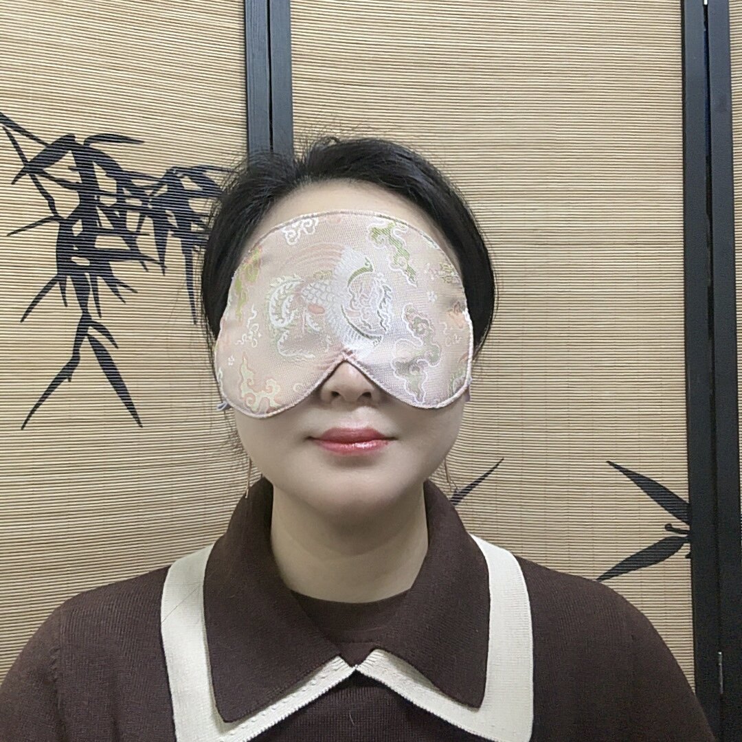 100%桑蚕丝宋锦眼罩 双面可用 双面真丝宋锦午休眼罩宋锦避光眼罩