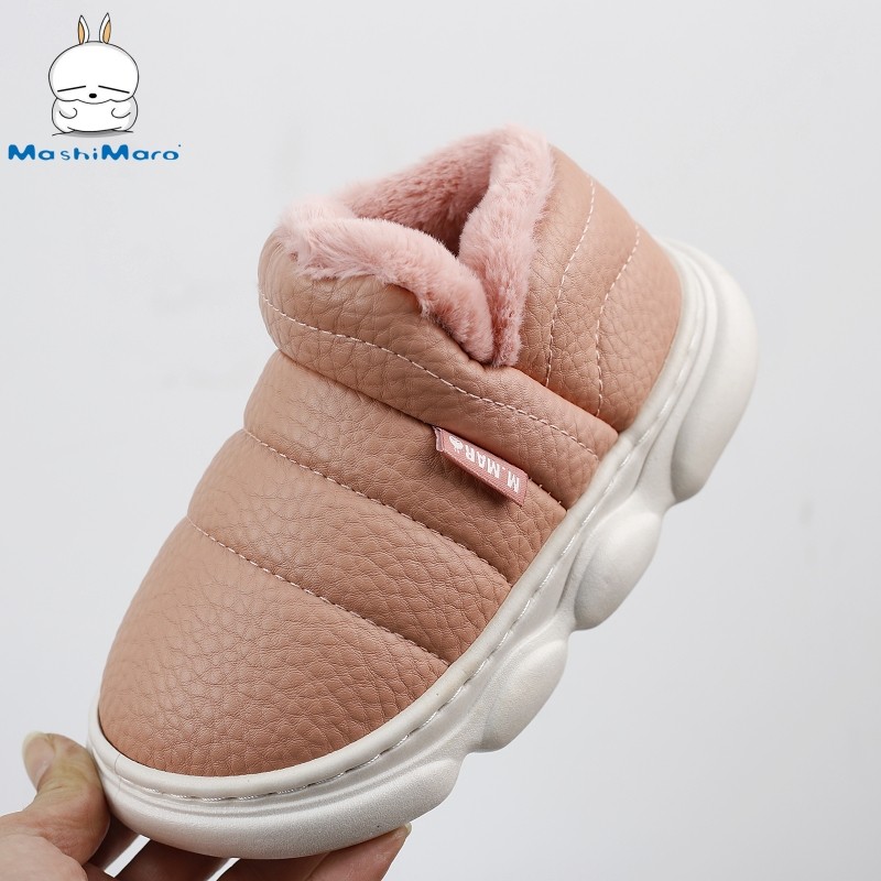 流氓兔包跟棉鞋女儿童居家用外穿防滑毛绒保暖冬季男童防水棉拖鞋