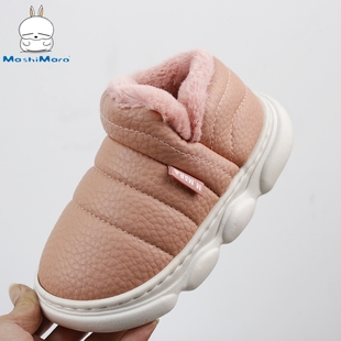 流氓兔包跟棉鞋女儿童居家用外穿防滑毛绒保暖冬季男童防水棉拖鞋