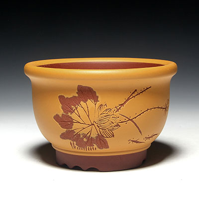 宜兴紫砂花盆简约多肉花盆绿植植物盆景盆栽桌面地面花盆特价包i.