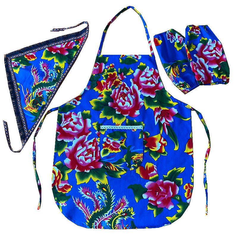 儿童东北大花民族风围裙套装