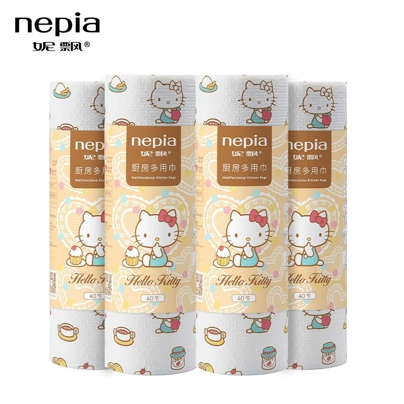 妮飘凯蒂厨房多用巾40节*4卷