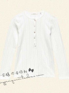 美国直邮 代购DOEN 100%有机棉 法式复古田园风白色针织衫