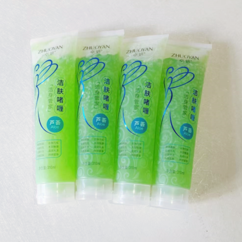 4瓶*310ml洁肤啫喱洁身管家洗澡搓泥宝清洁肌肤沐浴洗护用品-芦荟