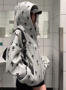 In Gemini Code美式复古连帽卫衣男女秋冬宽松休闲百搭男女外套