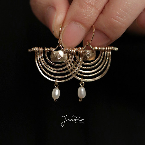 JWOOCO古典女纯手制耳坠