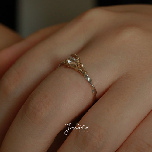 JWOO女999足银灵气感纯手工戒指