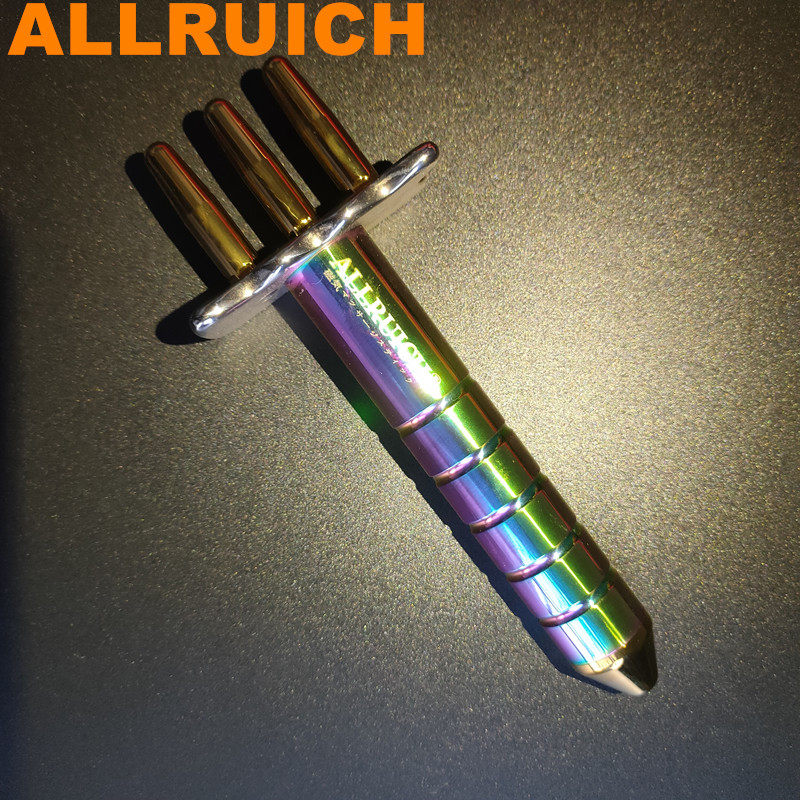 ALLRUICH多彩鈦神奇排酸棒磁能按摩棒活力棒刮痧棒钛金带磁三叉