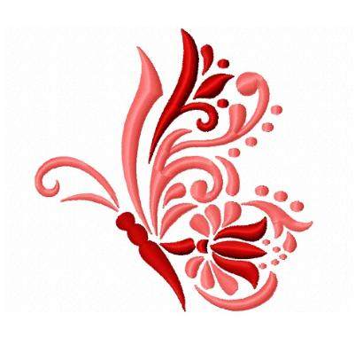蝴蝶精美衣服刺绣电脑绣花学院风版带emb威尔克姆刺绣元素文件