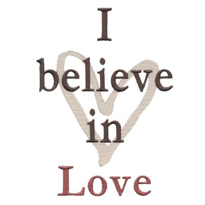 我相信爱情I Believe In Love英文字母电脑绣花刺绣文件绣花机用