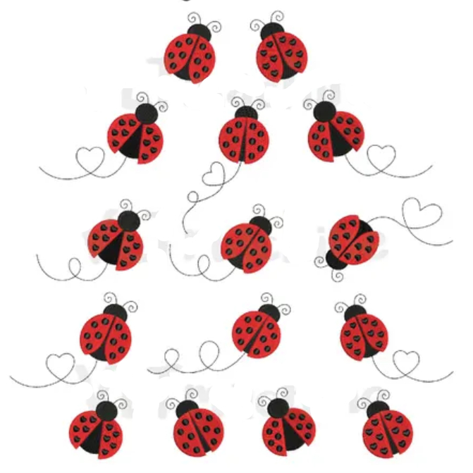 小甲虫七星瓢虫电脑绣花刺绣文件威尔克姆原格式支持所有绣花机