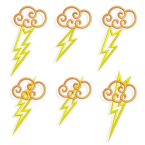 闪电刺绣文件威尔克姆软件原格式emb dst pes vp3 jef cnd exp