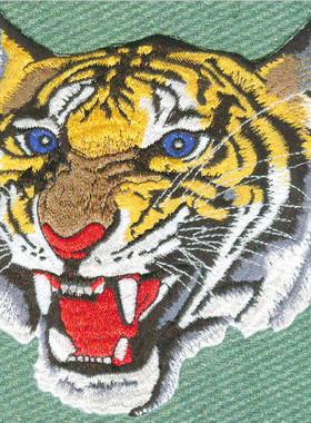 老虎头刺绣文件威尔克姆原格式emb dst pes绣花机通用格式艺术版