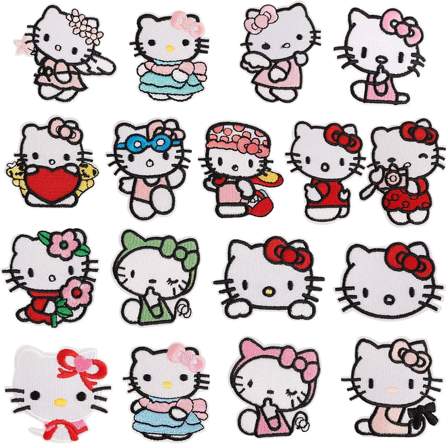 hello kitty猫电脑绣花刺绣文件花样模版绣花机通用格式dst pes