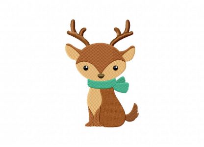 小鹿宝宝萌萌哒电脑绣花刺绣元素文件免费提供多种绣花尺寸和格式