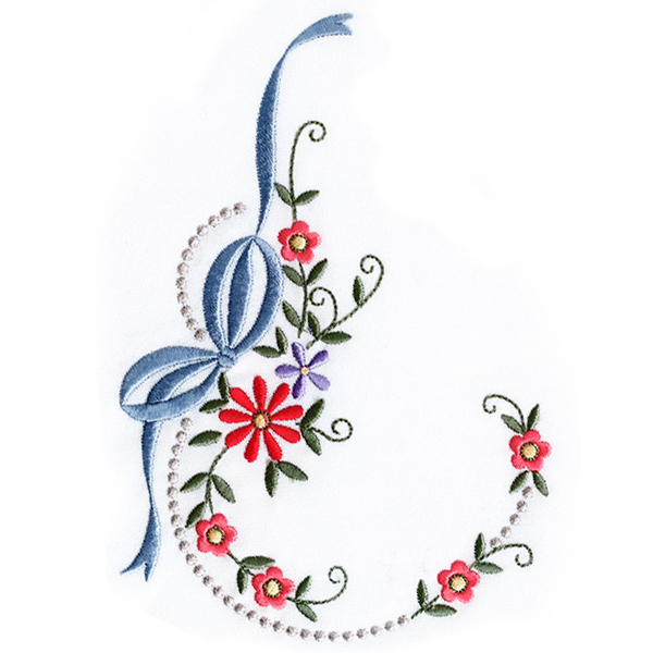 小清新花卉花朵绣花刺绣文件可快递衣服到本工作室把绣花绣衣服上