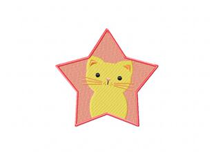 五角星和小猫电脑绣花刺绣元素1元低价格20万emb威尔克姆绣花刺绣