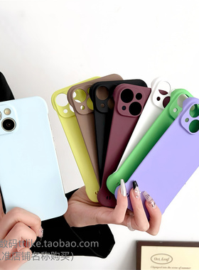 浅蓝色无边框适用OPPOFindX9X8X7X6X5X3手机壳Reno纯色4se/5/6/7/8/9/10/14/12半包A1/A2X/A3/a5/A6Pro硬薄套