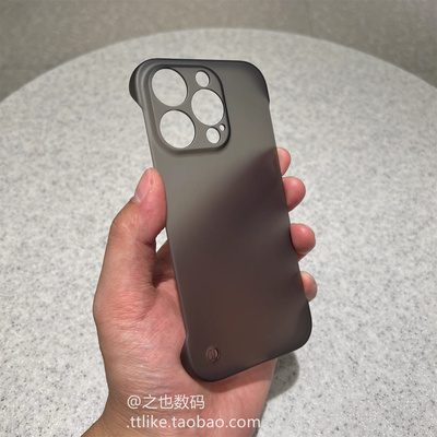 无边框透黑透明硬壳适用OPPOReno9手机壳14/13/12/15/10半包8/7/6薄FindX9X8S套x7UltraX6/X5精孔X3磨砂X2pro